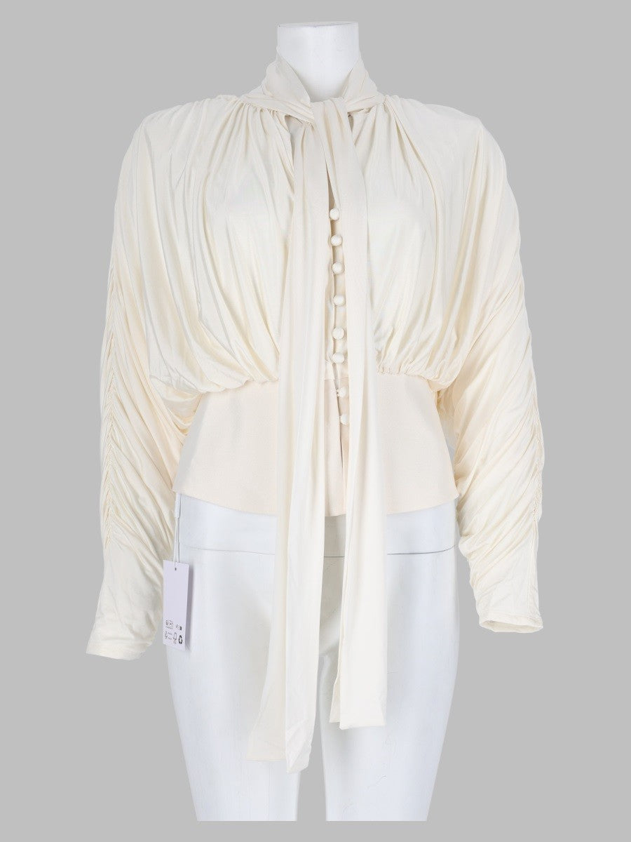 Top in Jersey con Colletto Annodato