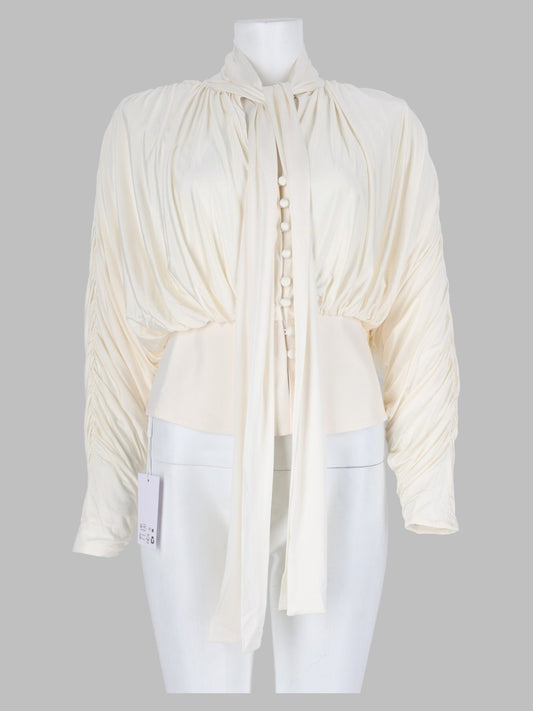 Top in Jersey con Colletto Annodato