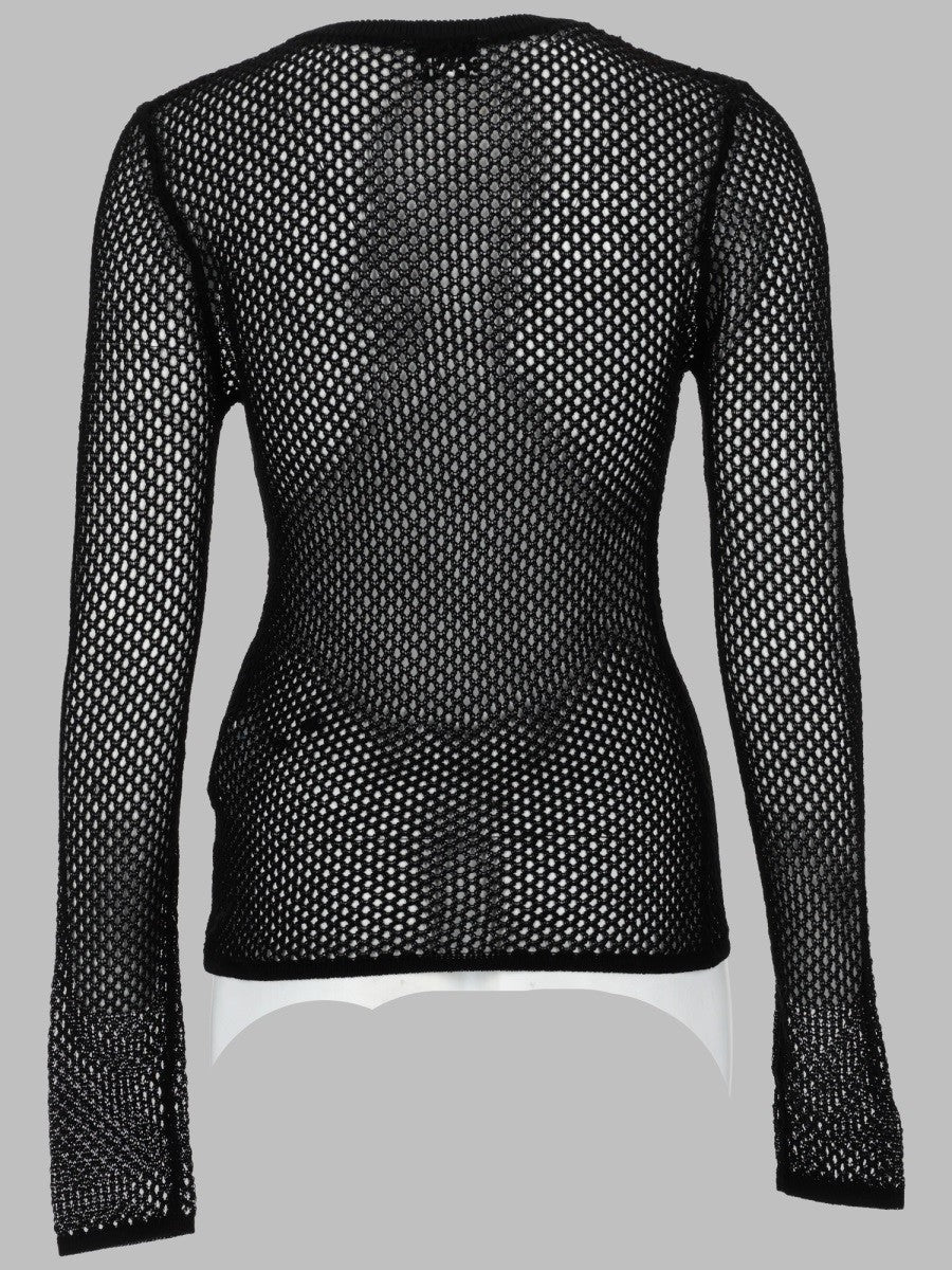 TOP IN MESH DI COTONE MERCERIZZATO