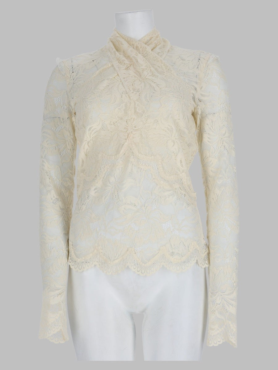 Top In Pizzo Con Dettaglio Cut-Out