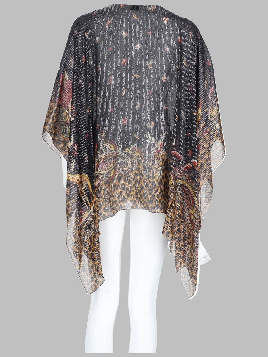 TOP PONCHO CON STAMPA
