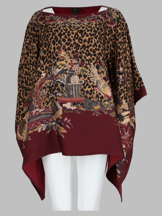 Top Poncho con Stampa