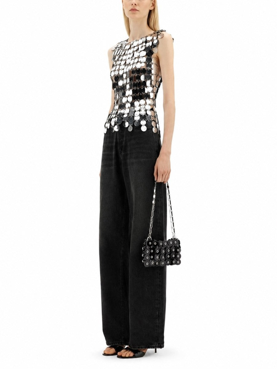 TOP "THE ICONIC SILVER SPARKLE DISCS"