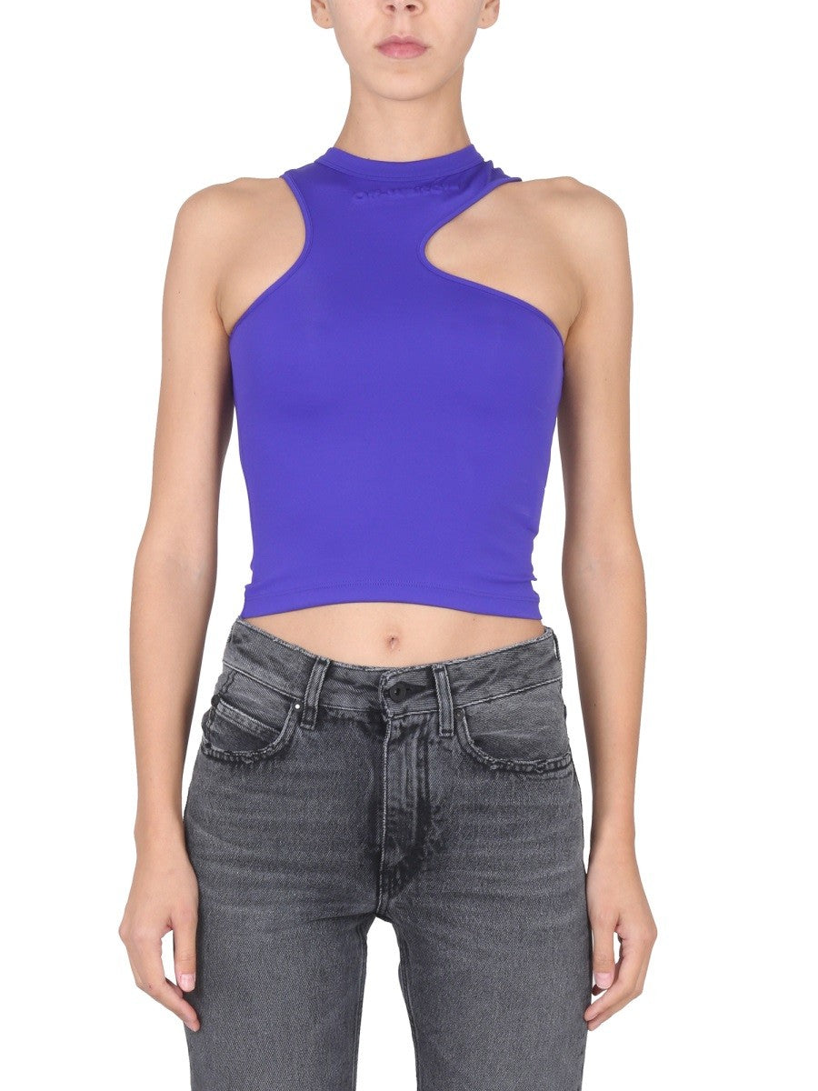 TOP WITH EMBOSSED LOGO