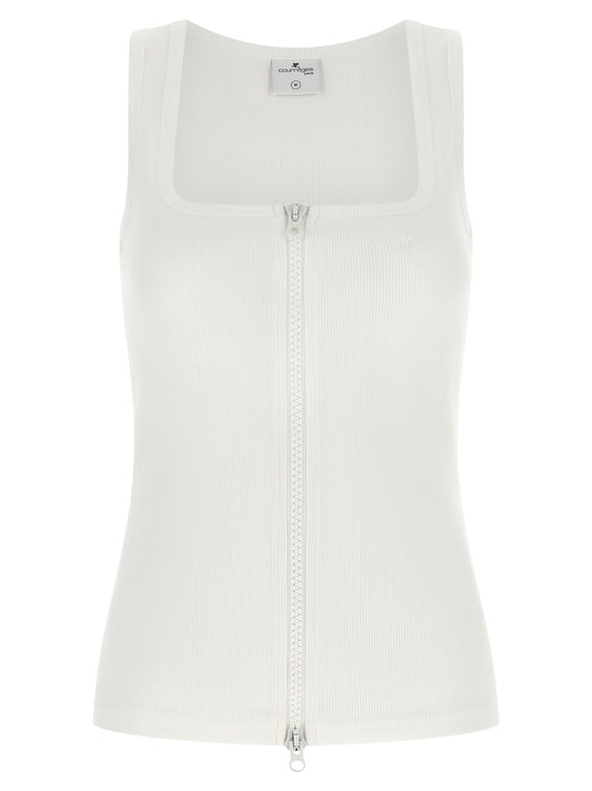 Top with front zip