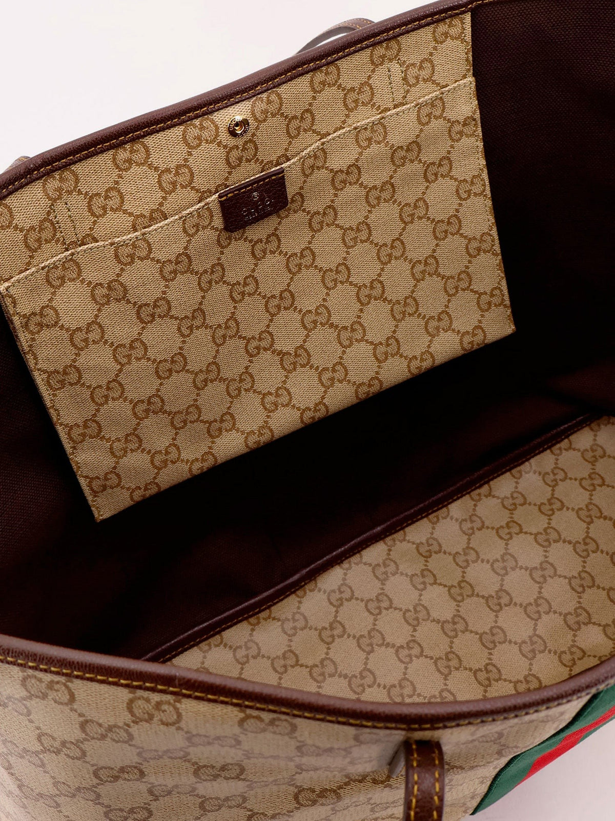 Tribeca coated canvas shopping bag with GG motif