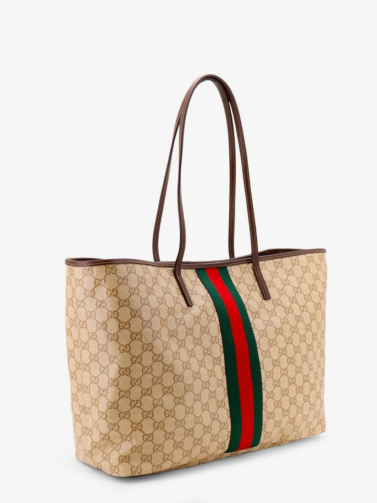 Tribeca coated canvas shopping bag with GG motif