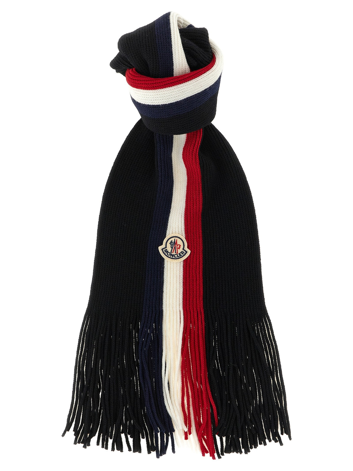 Tricolor wool scarf