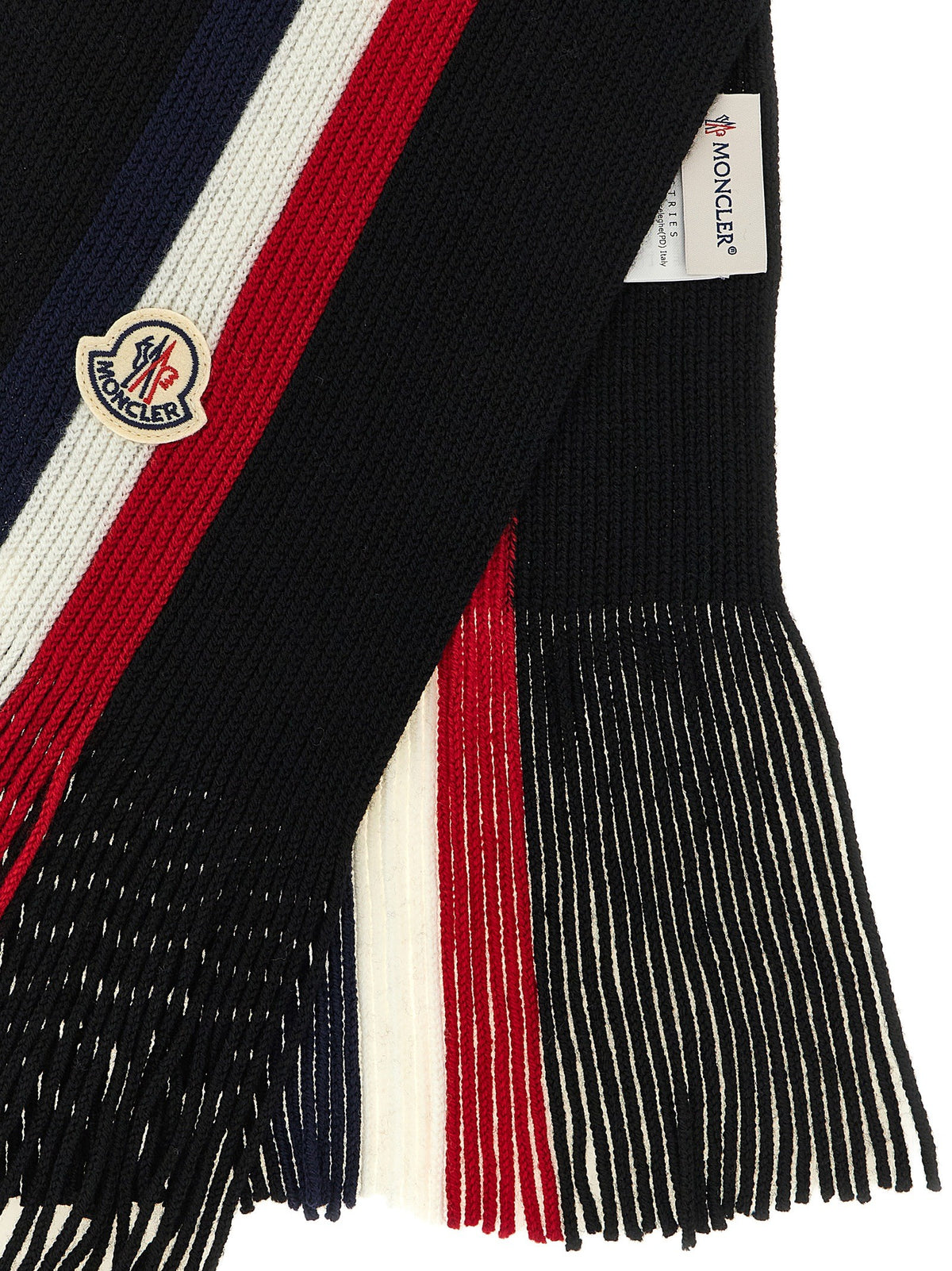 Tricolor wool scarf