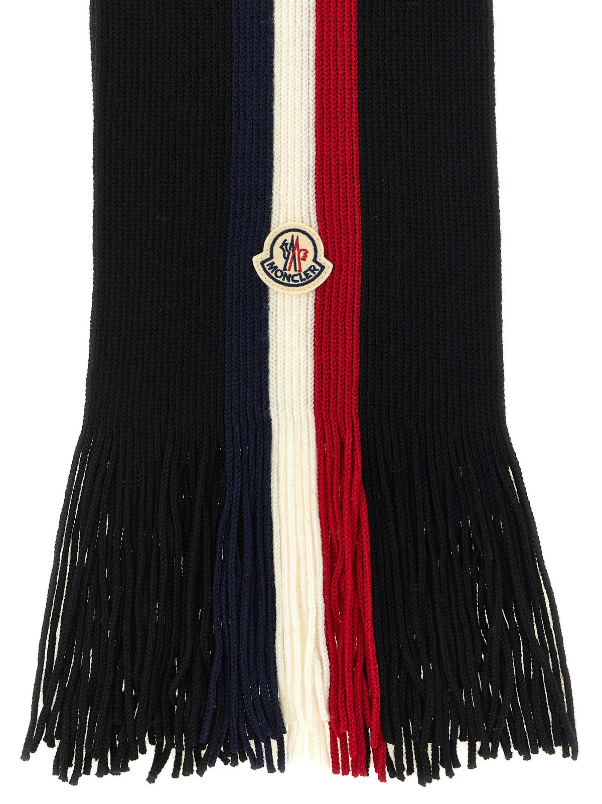 Tricolor wool scarf