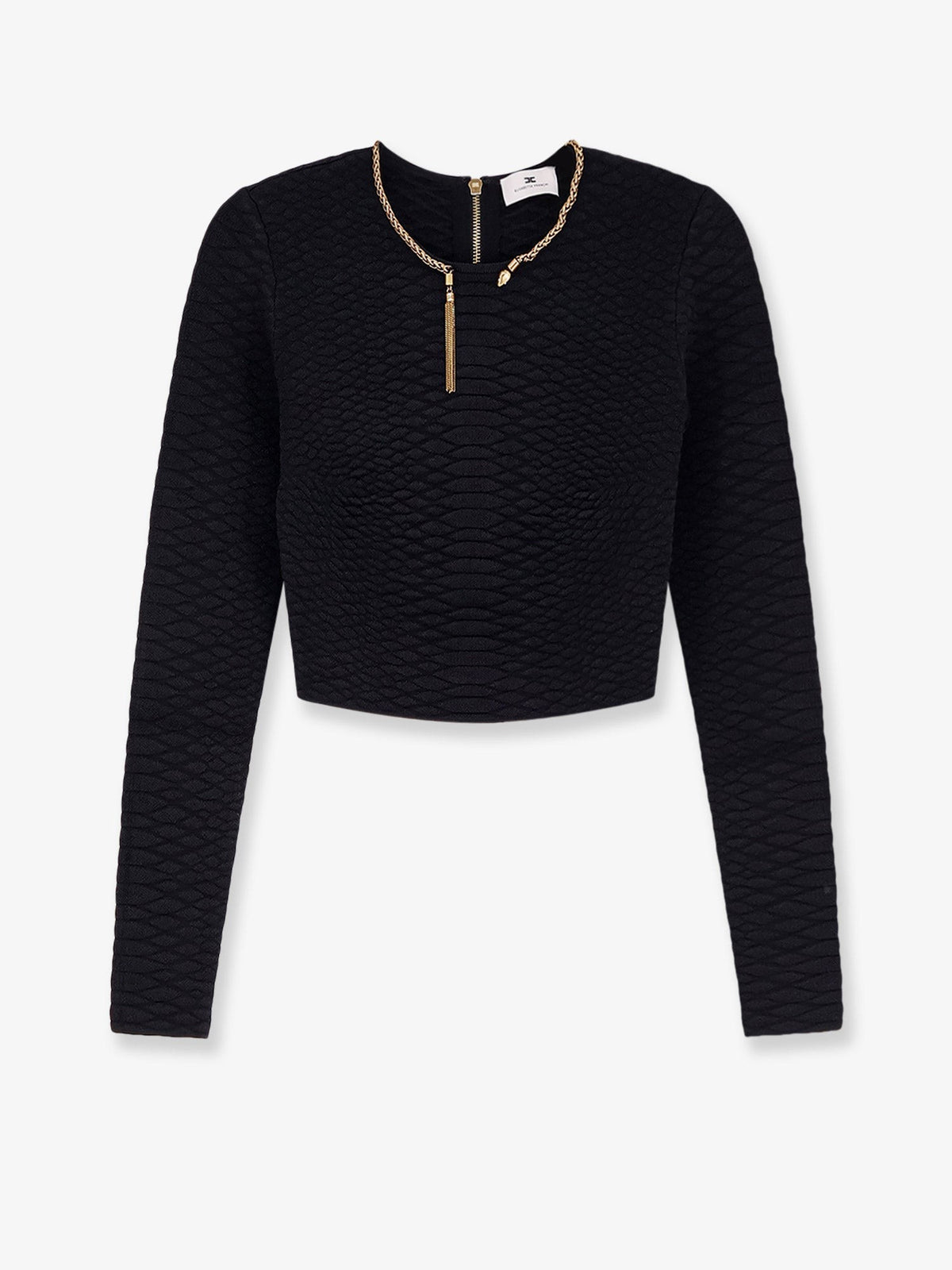 Tricot Sweater with snake metal choker