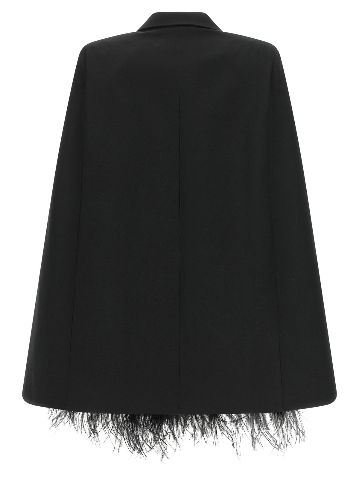 'Tuxedo' feather cape