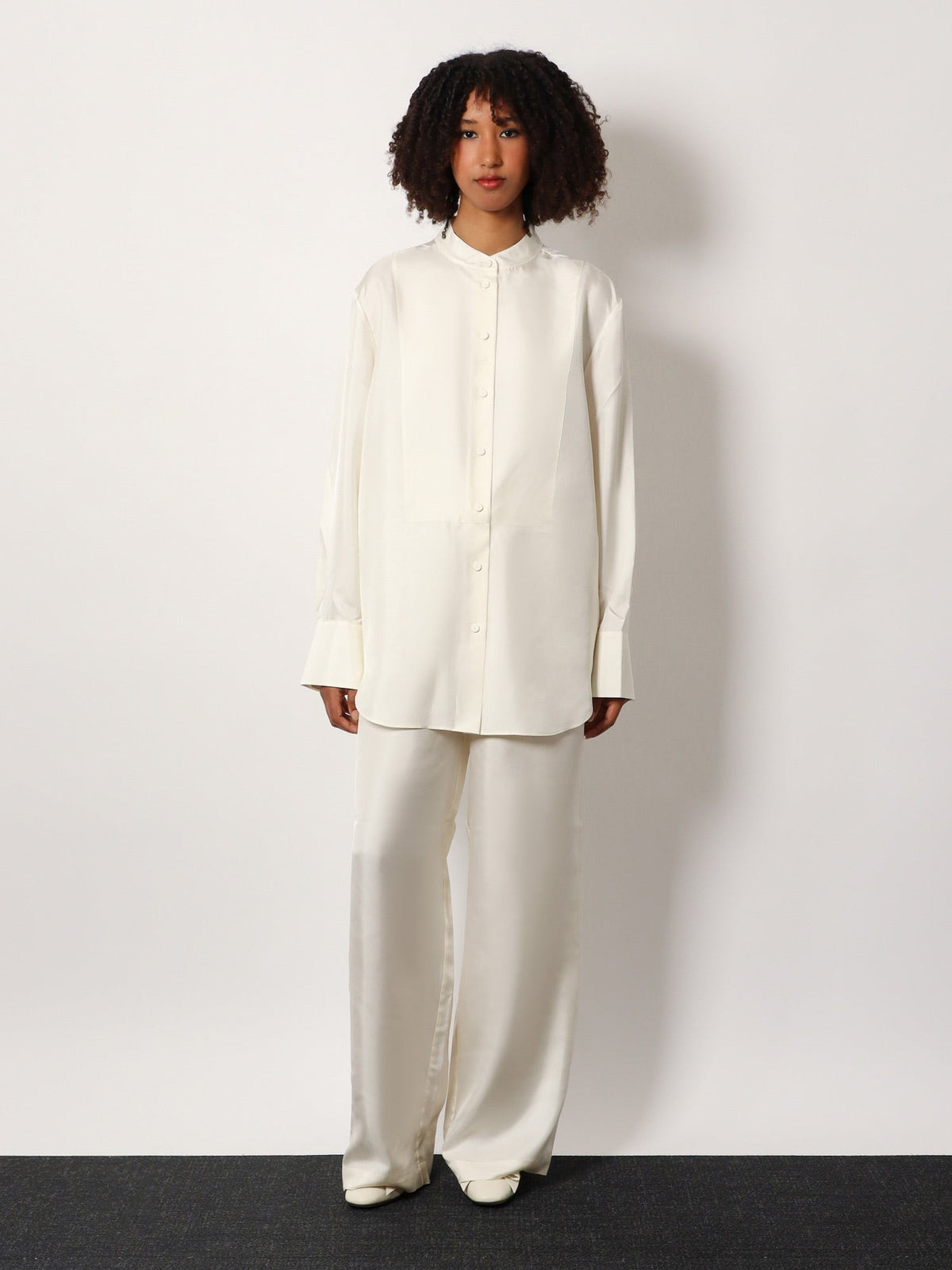 Tuxedo silk shirt