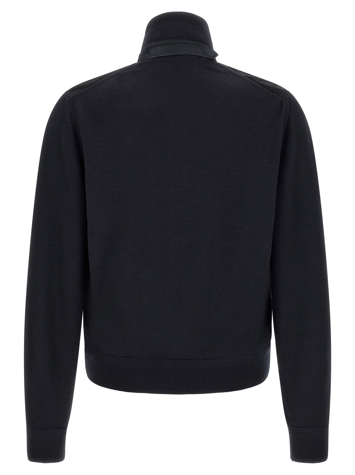 Two-material cardigan