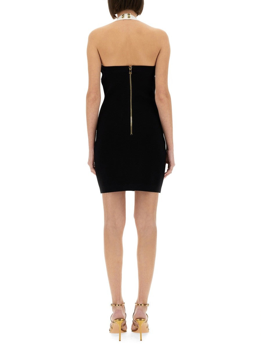 TWO-TONE DRESS WITH OPEN BACK