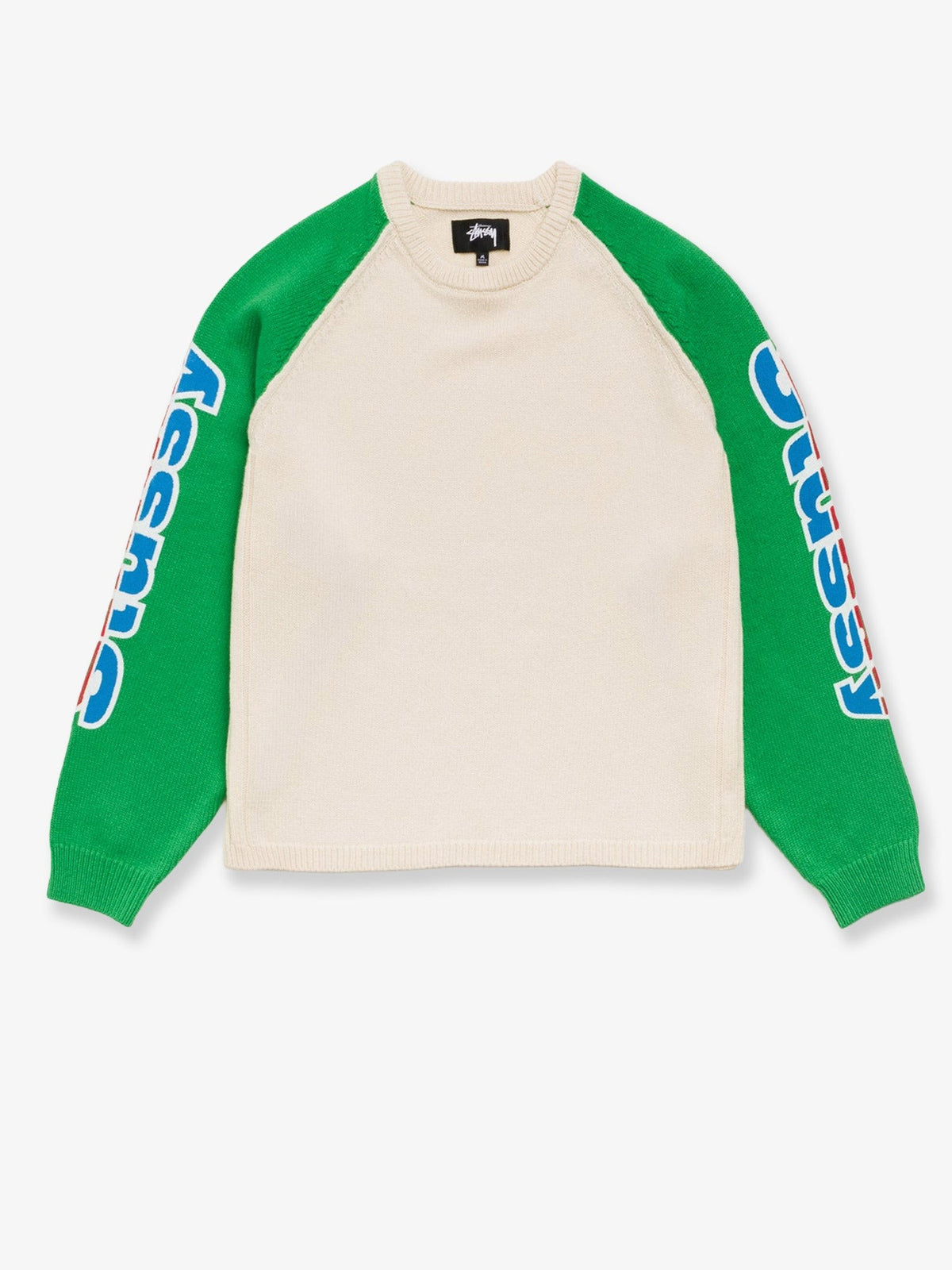 Two-tone raglan sweater