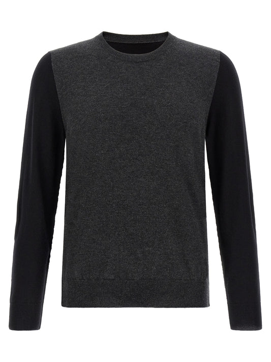 Two-tone wool sweater