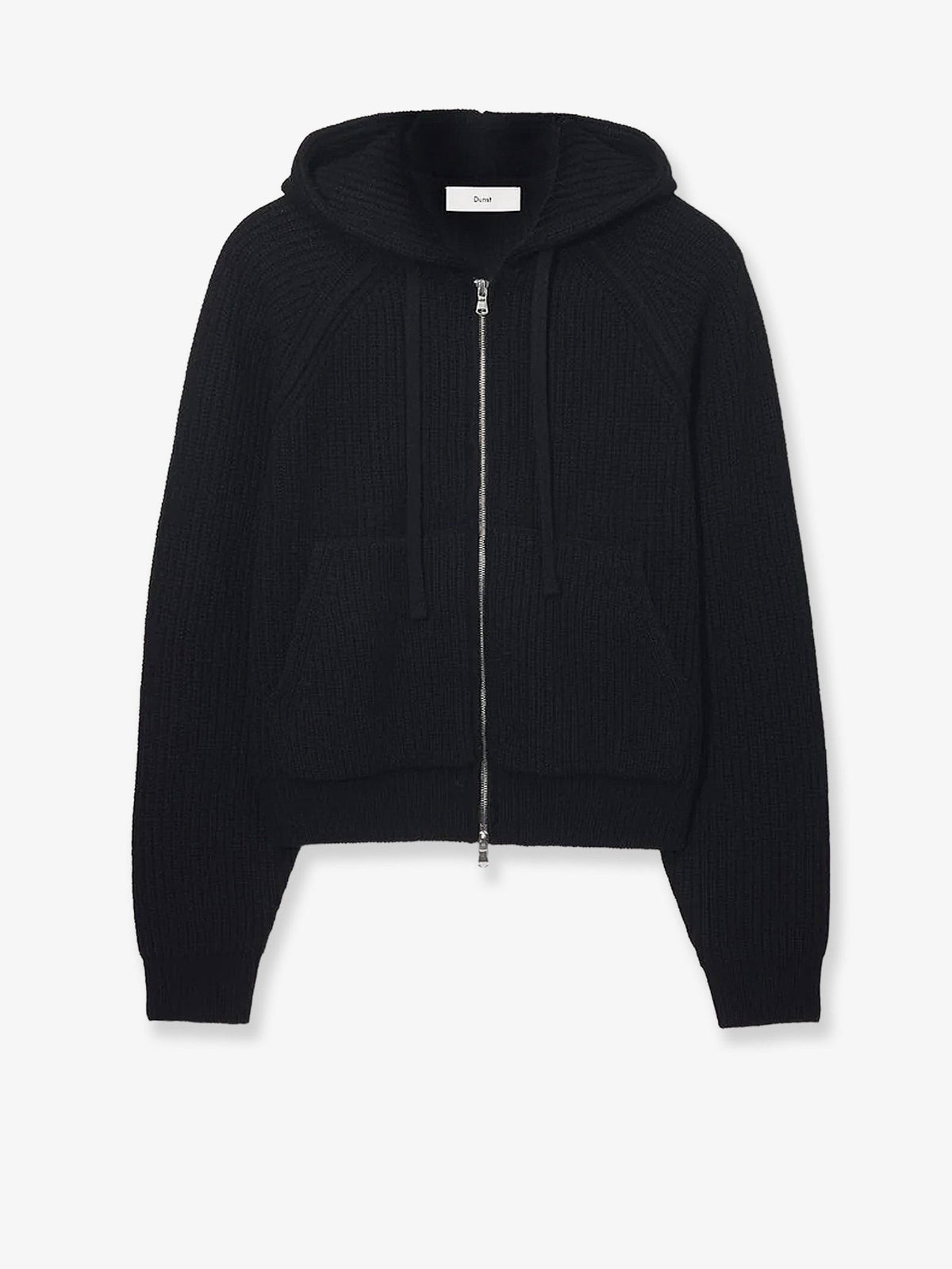 Unisex wool blend hooded cardigan