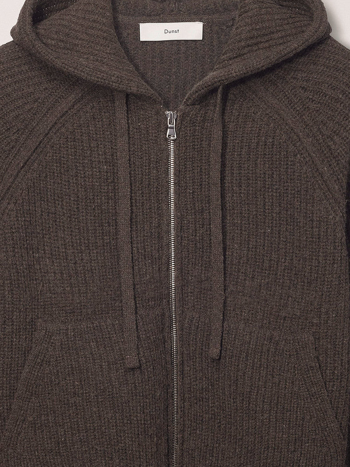 Unisex wool blend hooded cardigan