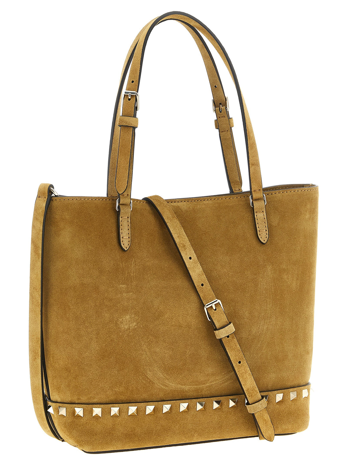 V. Garavani 'Rockstud' small beige shopping bag