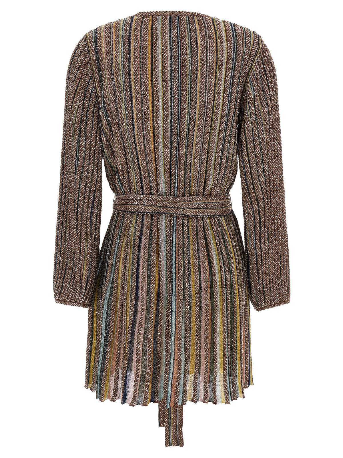 V-neck and belt dress