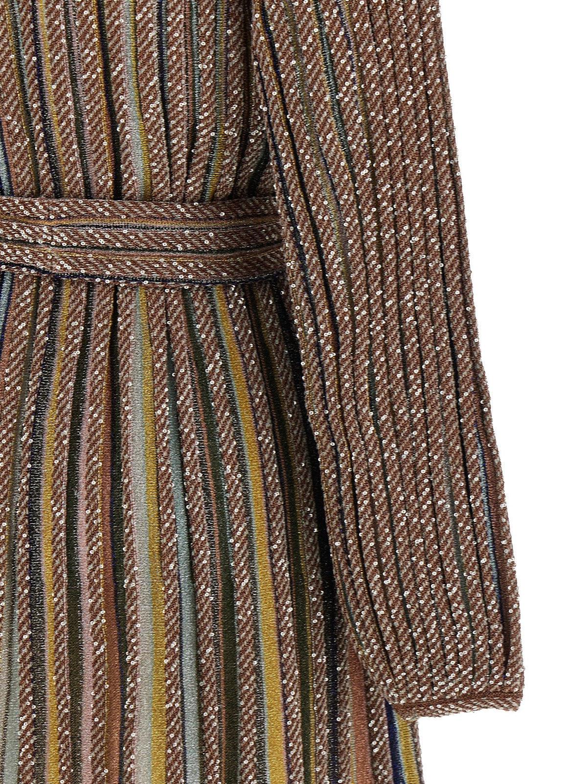 V-neck and belt dress