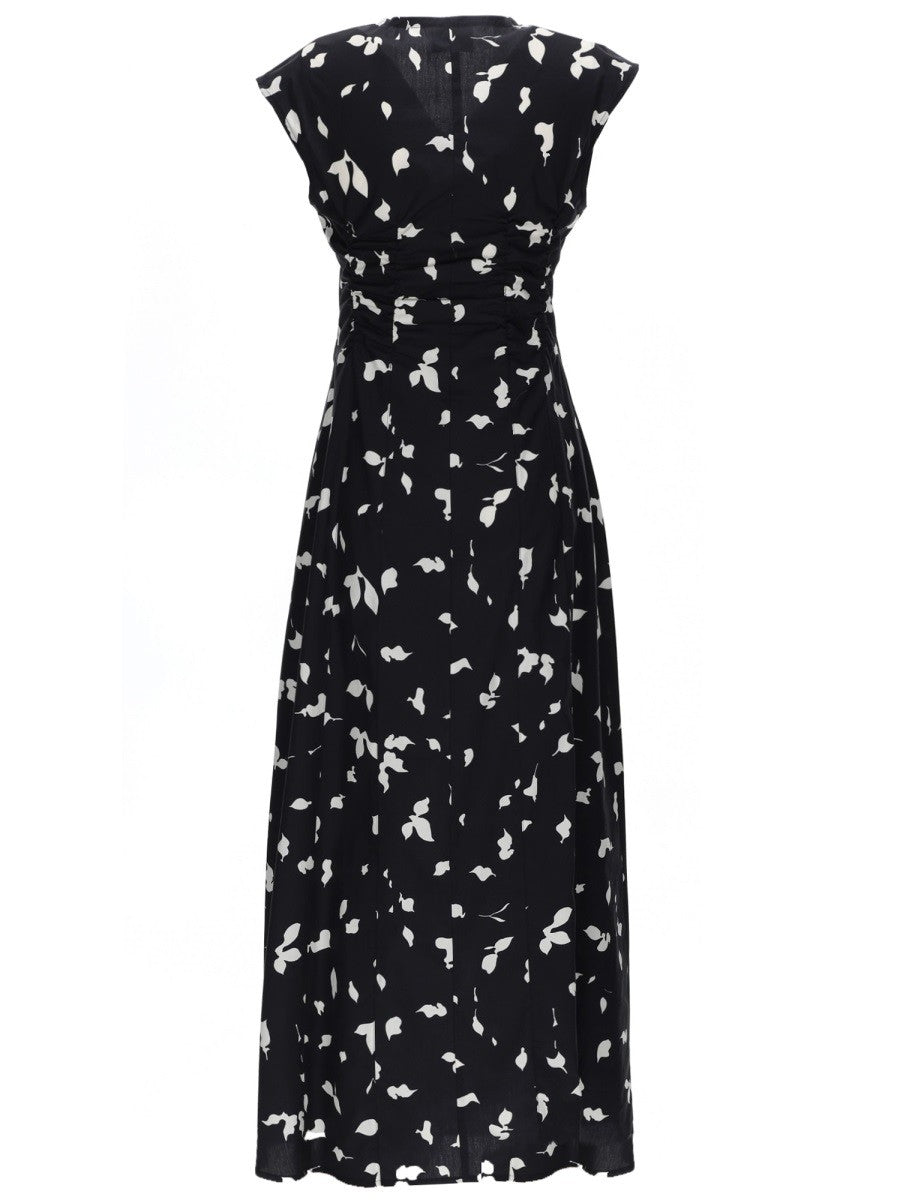 V-NECK LONG DRESS