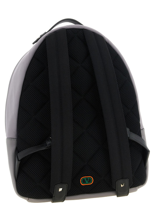 Valentino Garavani 'Stud Up' grey backpack