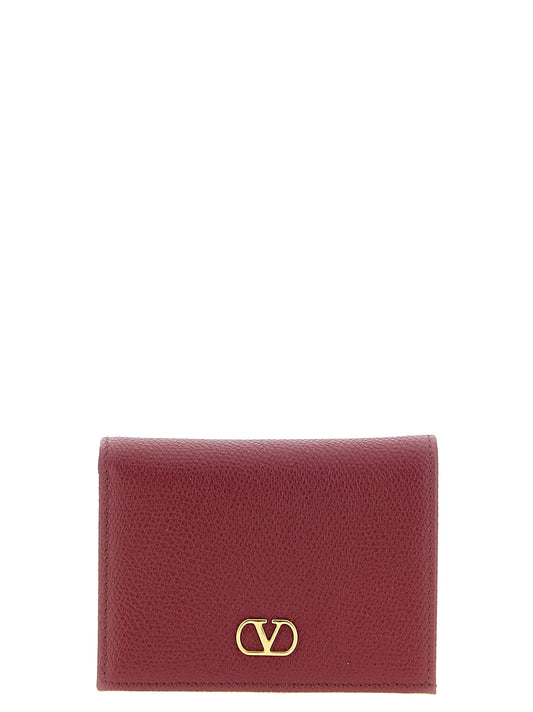 Valentino Garavani 'VLogo' burgundy wallet