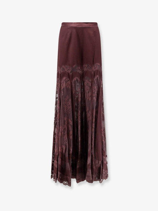 Valiant silk and lace blend long skirt