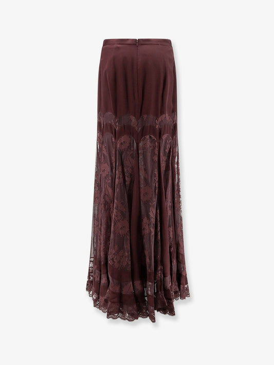 Valiant silk and lace blend long skirt