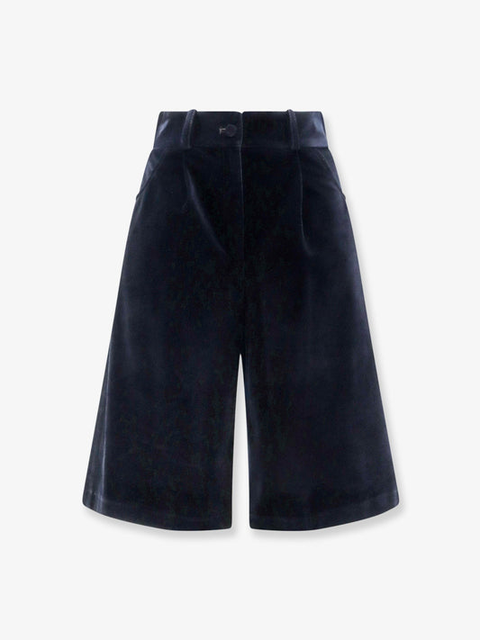 Velvet Bermuda shorts