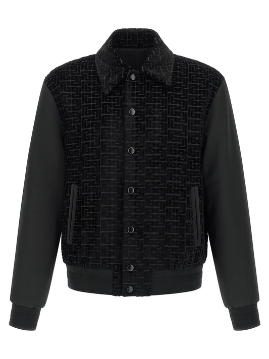 Velvet bomber jacket