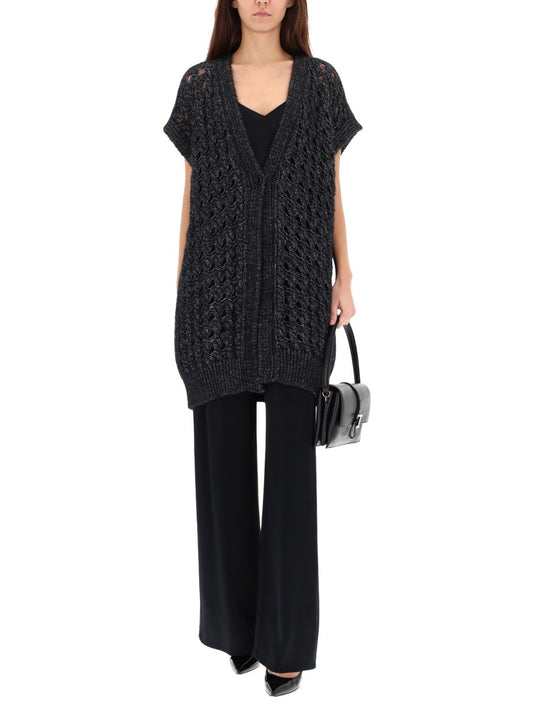 VEST WITH PERFORATED WORKMANSHIP