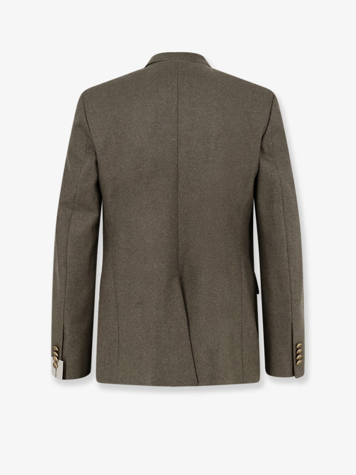 Virgin wool and cashmere flannel double-breasted blazer
