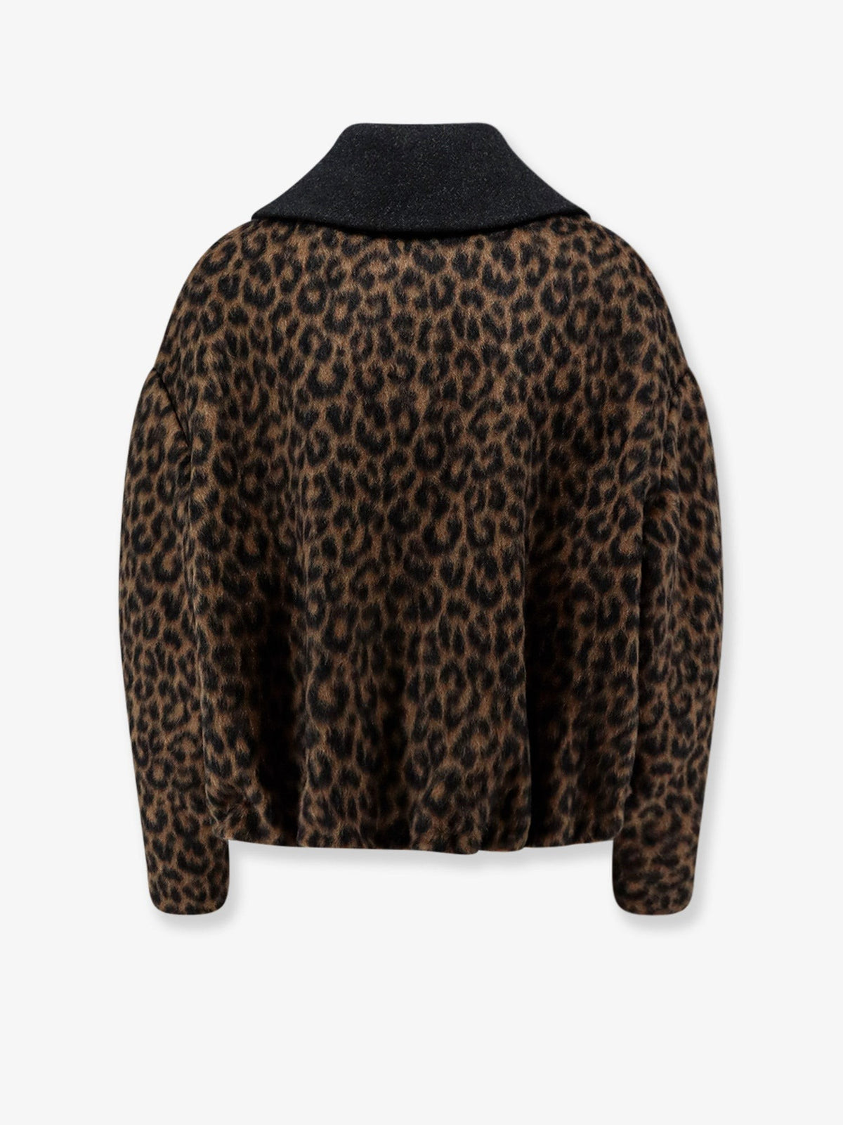Virgin wool and mohair jacket with animal print
