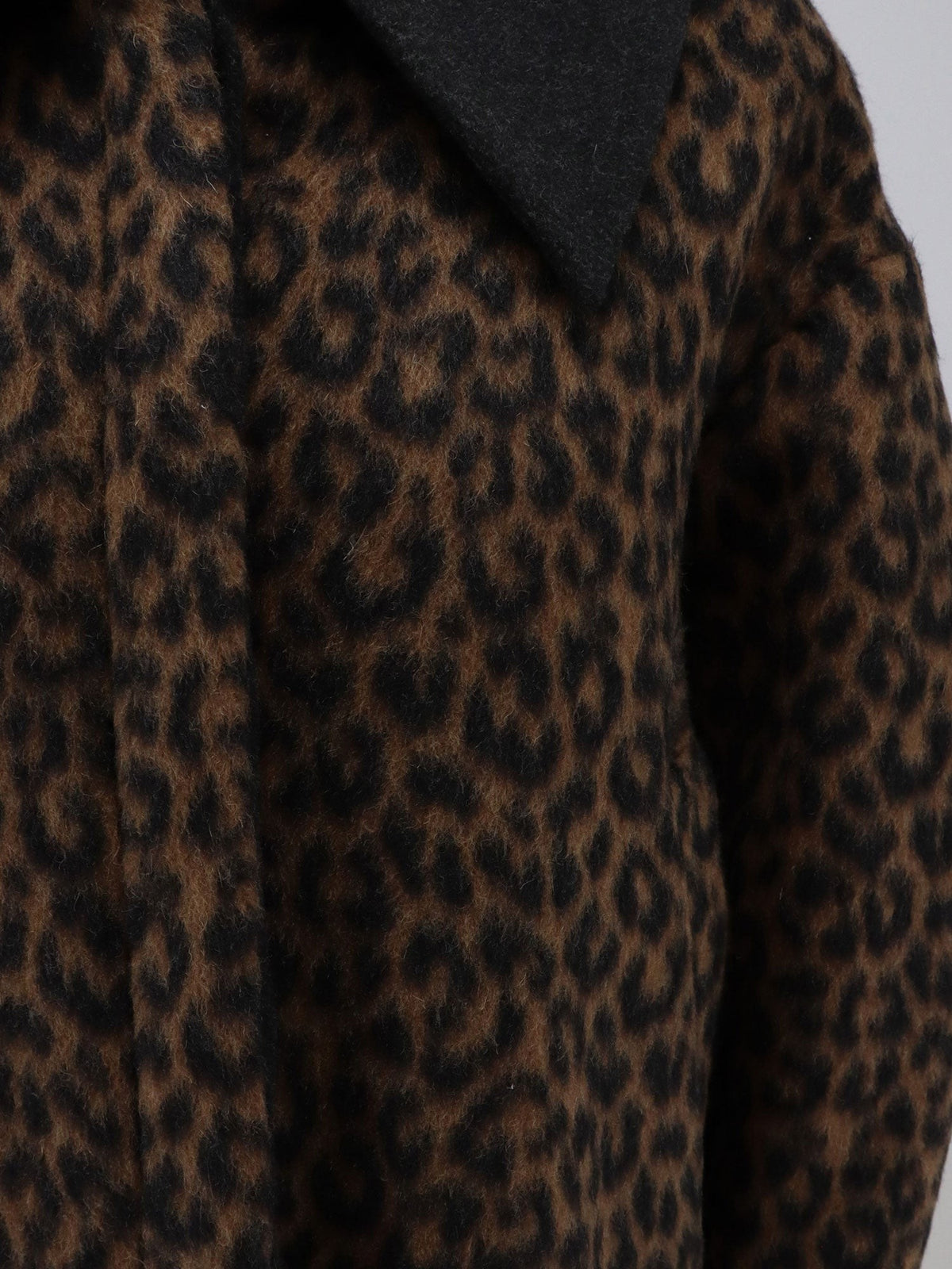 Virgin wool and mohair jacket with animal print