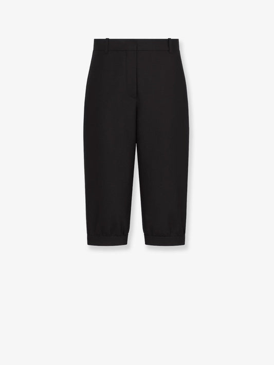 Virgin wool and silk grain de poudre bermuda shorts