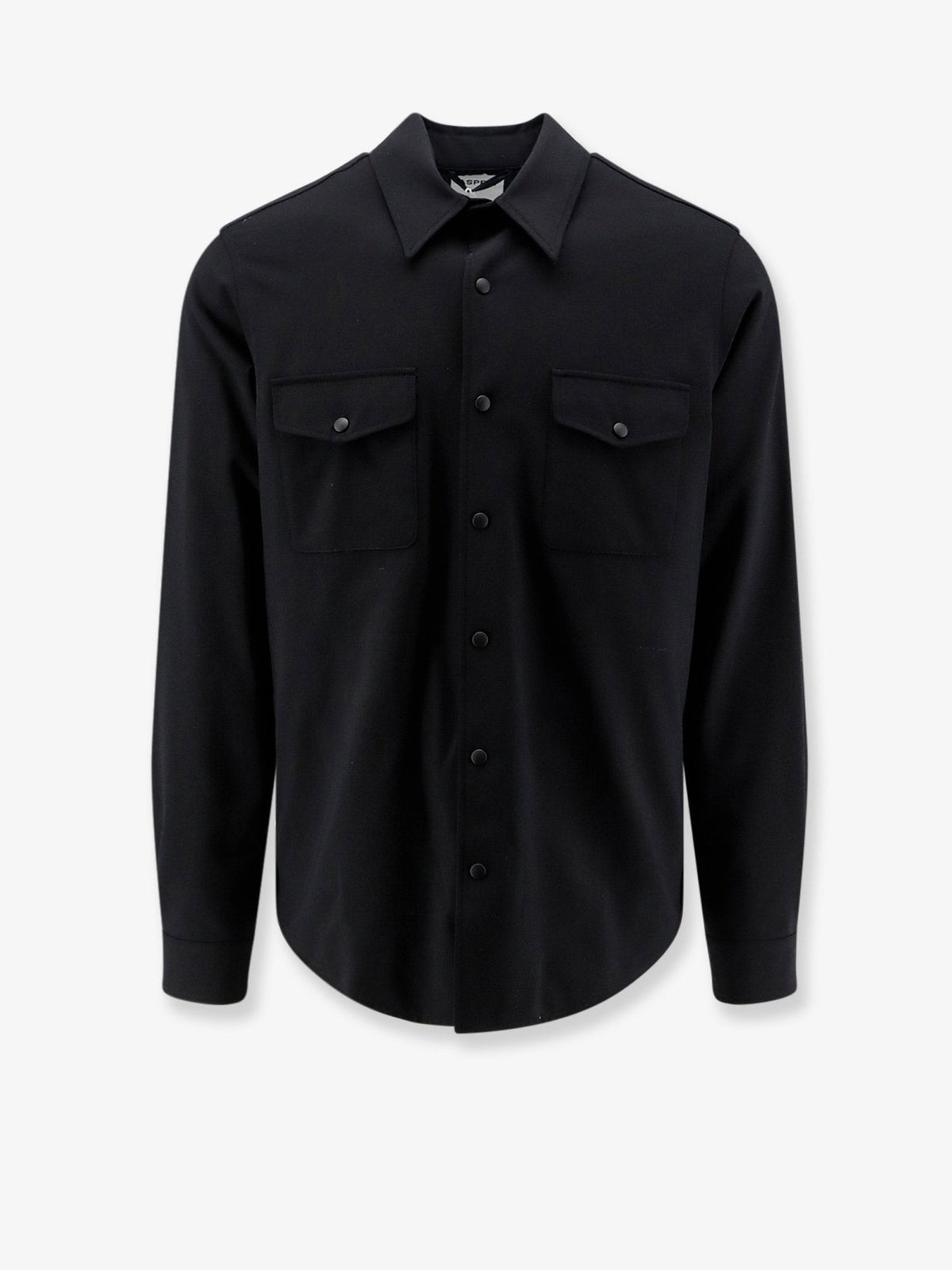 Virgin wool blend shirt/jacket with thermal insulation