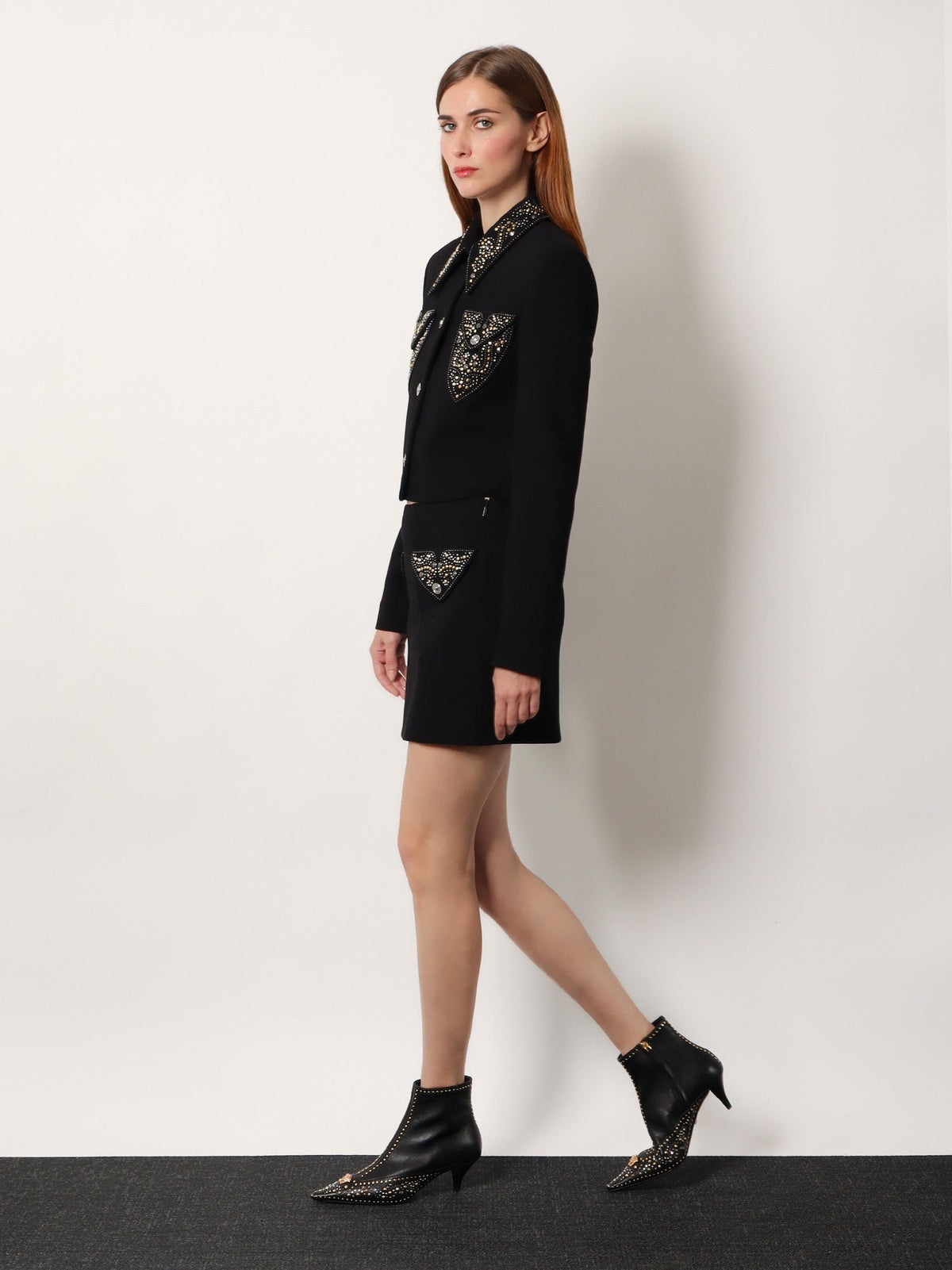 Virgin wool mini skirt