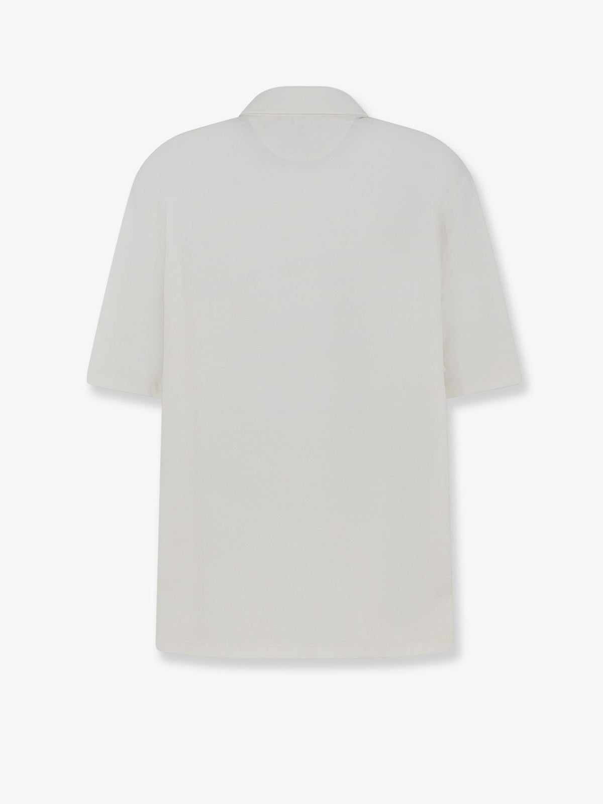 Virgin wool polo shirt with front logo patch