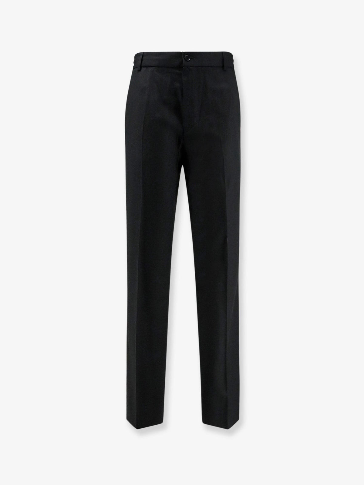 Virgin wool trousers with elastic and drawstring