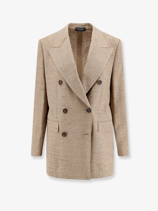 Viscose and linen blazer
