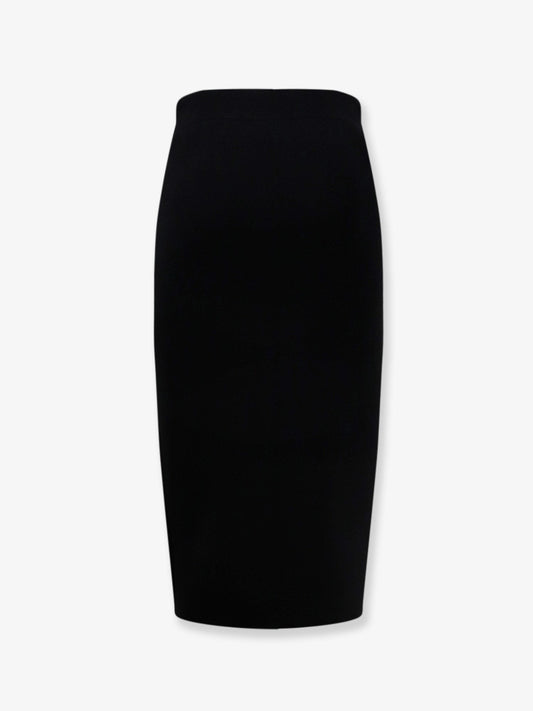 Viscose and nylon skirt with zip