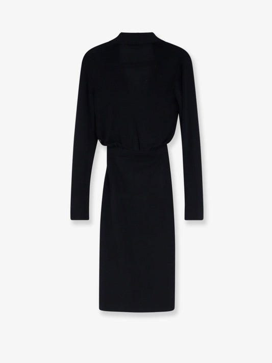 Viscose blend midi dress