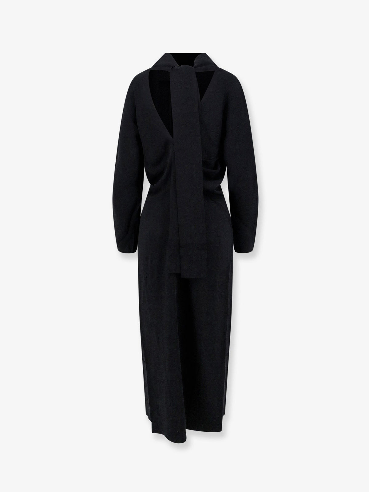 Viscose dress with scarf