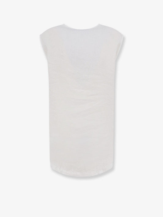 "Vissuto" oversize linen top