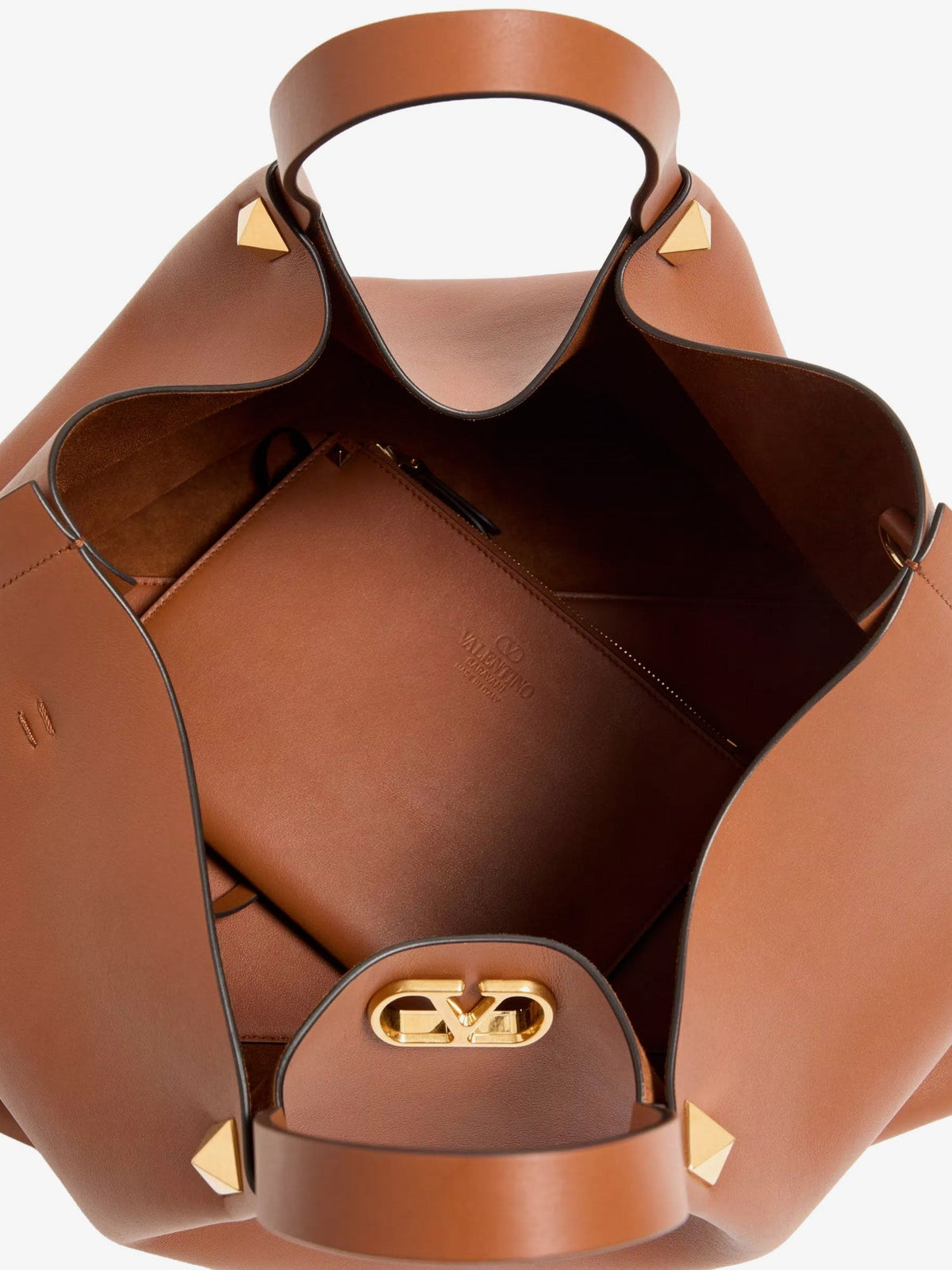 VLogo Signature Leather Tote Bag