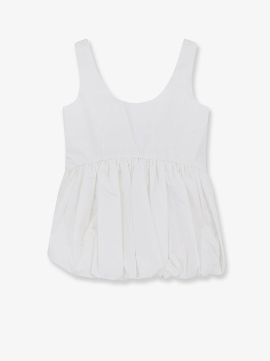 Voluminous peplum cotton tank top