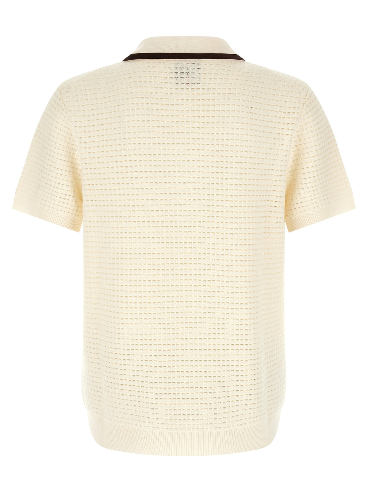 'Waffle stitch' knit polo shirt